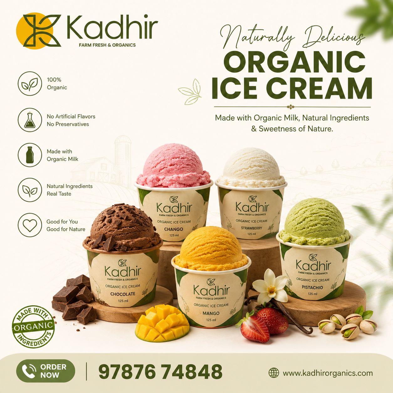 Naturally Delicious Organic Ice Cream for Every Season